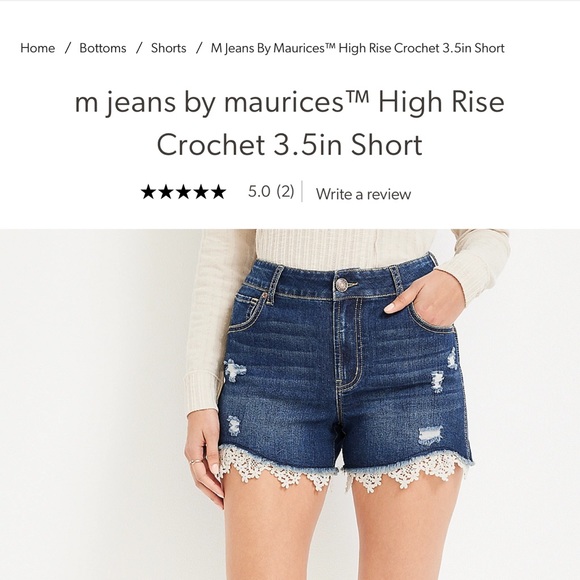 Maurice’s High Rise Crochet Lace 3.5 in. Shorts Size 18 - Picture 6 of 6